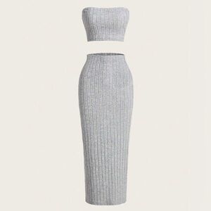 SHEIN Tube Top and Skirt Set